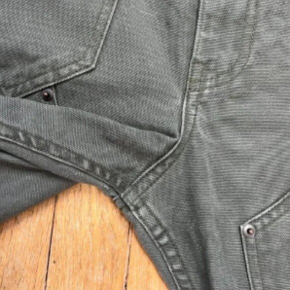 G. Label by Goop Canvas Jean Pants Utility Carpenter Army Green Women's Size 29 - Picture 6 of 8